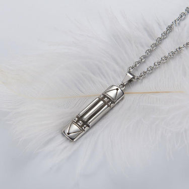 Titanium Atlantis Symbol Pendant Necklace